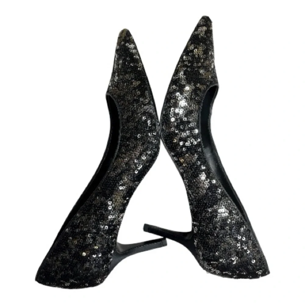 Lauren Ralph Lauren Glittering Black Heels - Picture 3 of 5